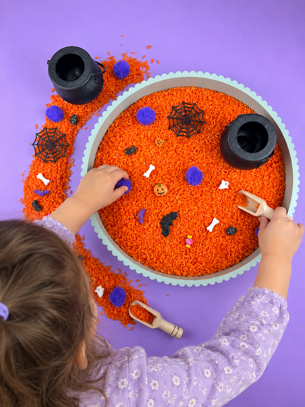 Spooky sensory tray