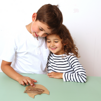 Kids playing with woodland owl craft kit from My Mini Maker (UK)